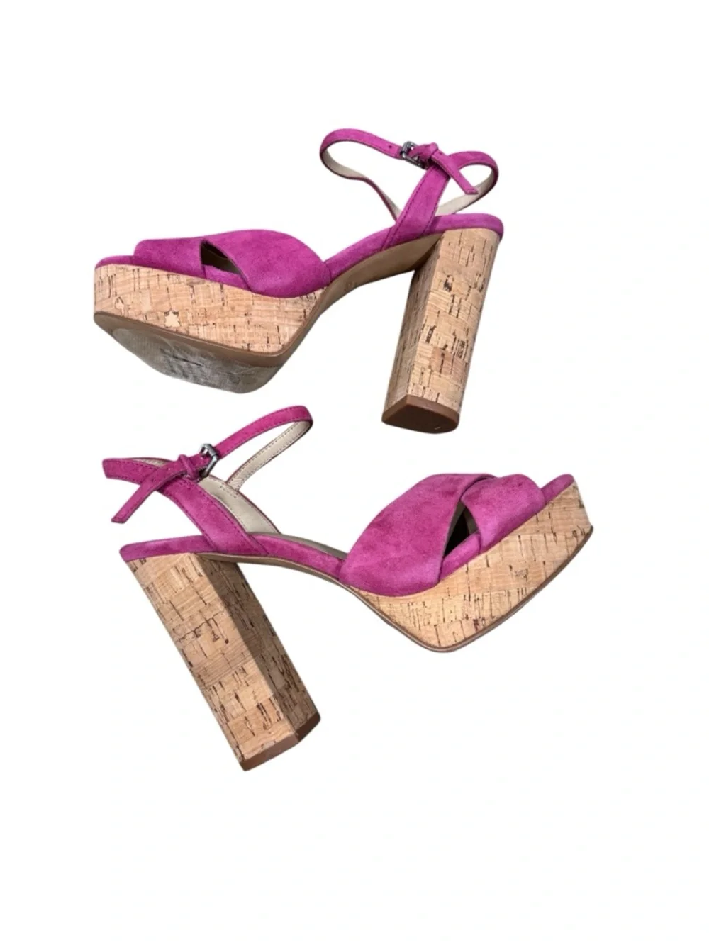 Botkier New York | Plateau Suede High-Heel Platform Sandals in Azalea Pink - NWT